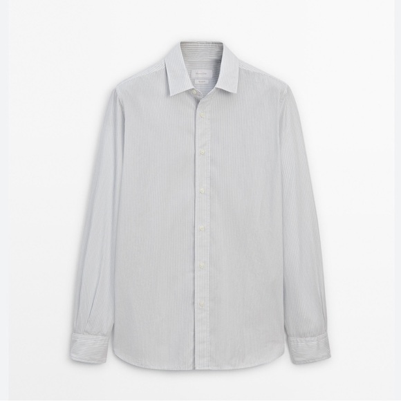 Massimo Dutti Men’s NWT striped cotton button down 0116/378